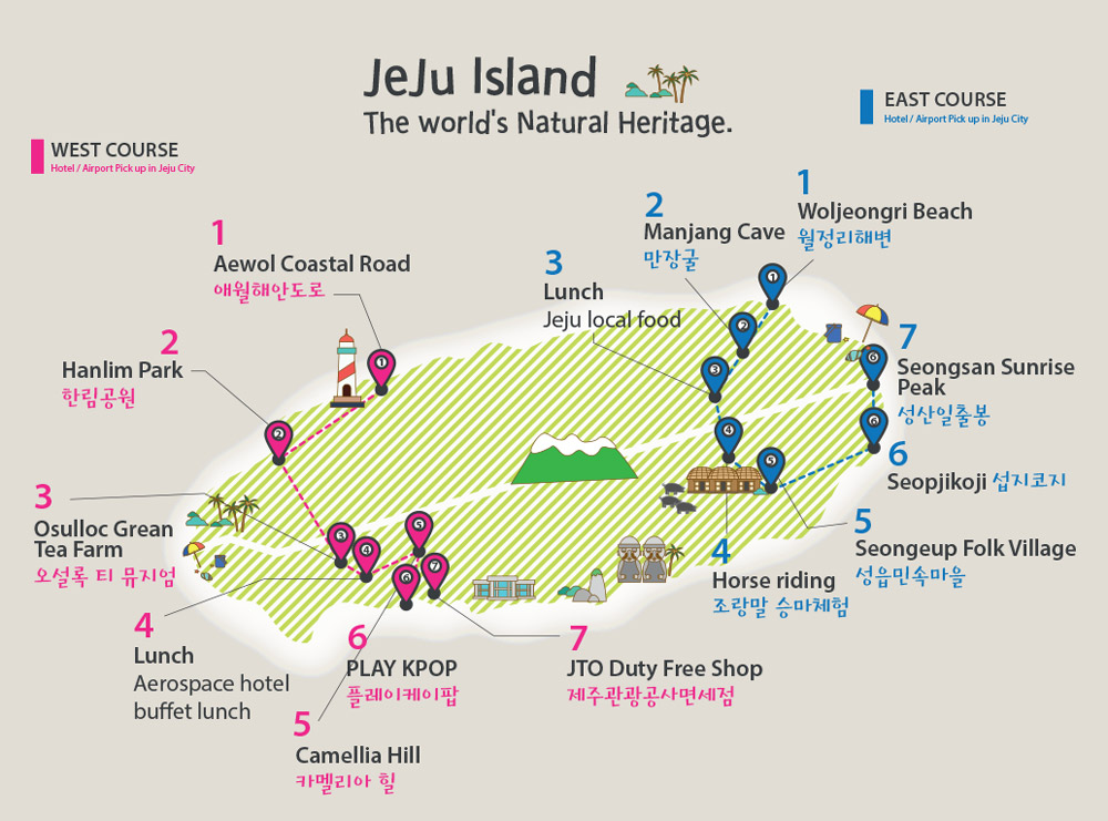 Jeju Map Living Nomads Travel Tips Guides News Information