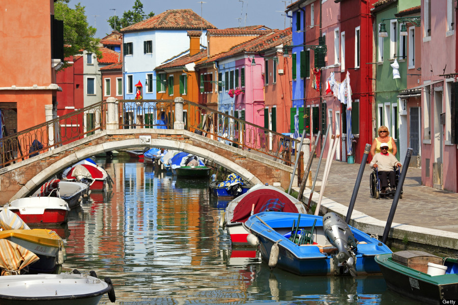 Colourful houses in Burano.