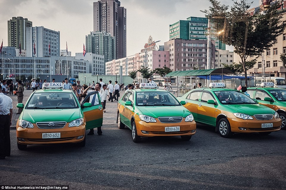 North Korea taxi drivers