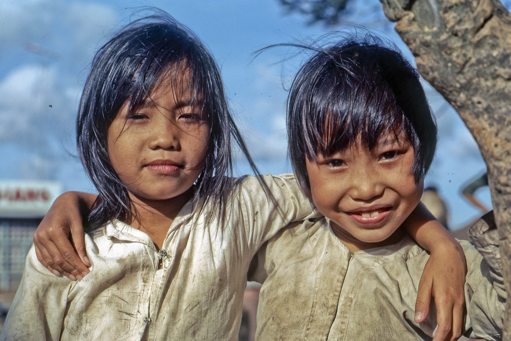 River Front Kids in 1969 At the Mekong River front in southeast My Tho, Dinh Tuong Province, Vietnam.