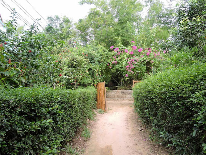 Triem Tay Hoi An travel guides -village green entrance