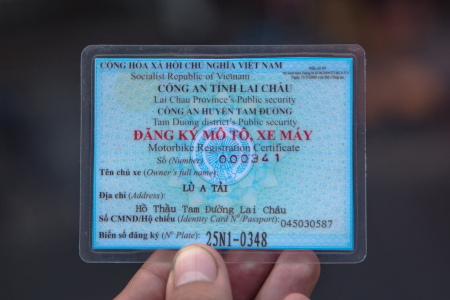 blue card motorbike vietnam