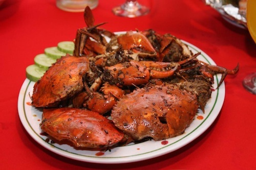 chili crab and black pepper