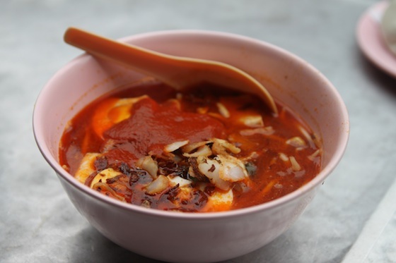 hokkien mee laksa hard-boiled egg