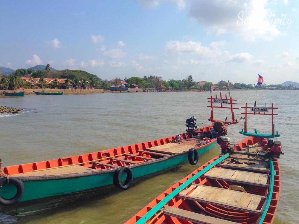the boats in koh tonsay combodia