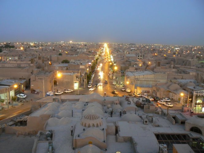 yazd city in sunset in iran