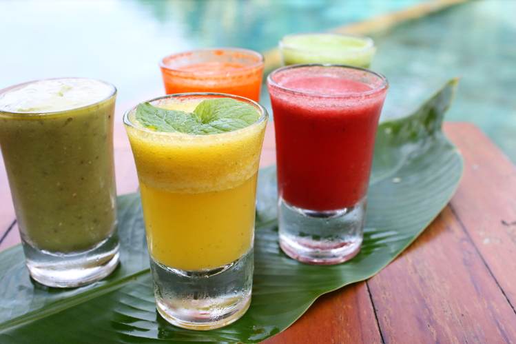 The fresh, tropical juices on offer in Bali make it easy to stay hydrated.