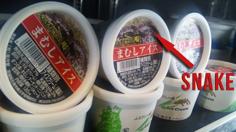 snake ice-cream japan weird things