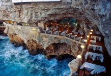 stunning photos of italian-cave-restaurant-grotta-palazzese-polignano-mare 1