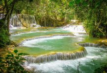Kuang Si waterfall of Laos tourist attractions