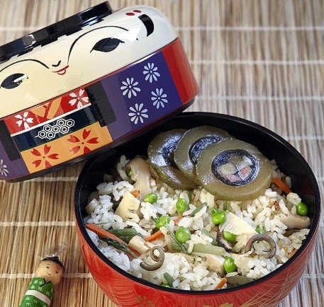 Michinoku kokeshi bento, Japanese foods, tohoku, Japan