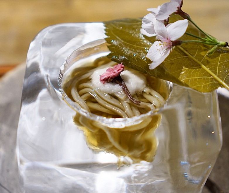 tempura matsu Japanese restaurant serves up noodles in stunning ice