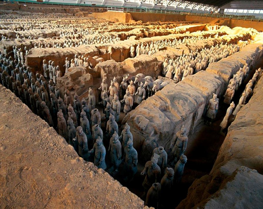 terra-cotta statues of the legendary soldiers qin shi huang tomb