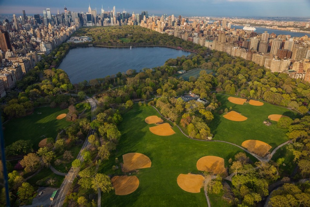 central park from above, new york, us