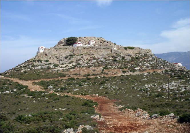 Archaeological relic in Palaiokastro Greece