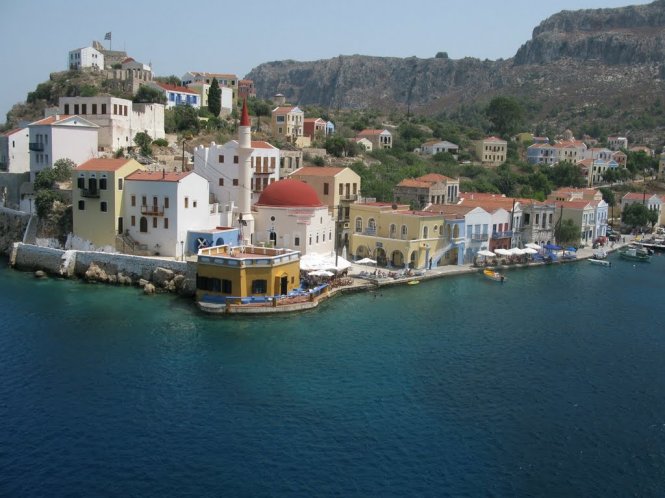 Mandraki harbor area, a new attraction in Kastellorizo Greece