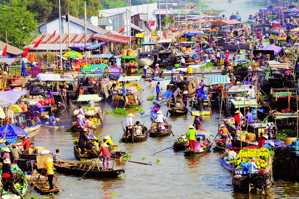 cai rang floating market can tho province mekong delta attractions 