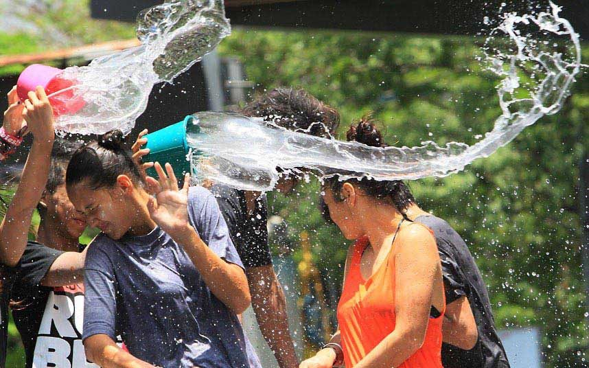 The water festival Songkran-Thailand-the water festivals in Southeast Asian