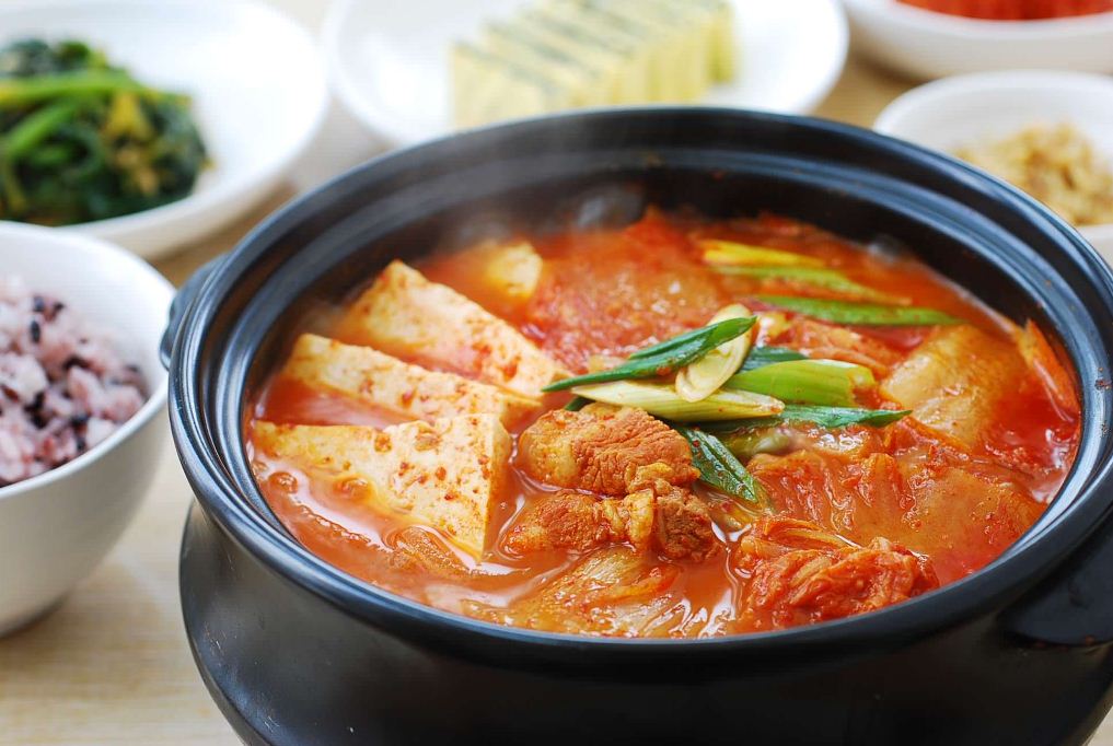 Kimchi soup, typical type of Korean soups