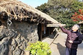 Jeju traditional roofs, Korea