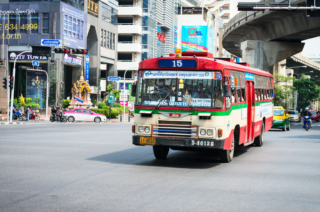 bangkok-bus Image by: how to get from bangkok airport to city blog.