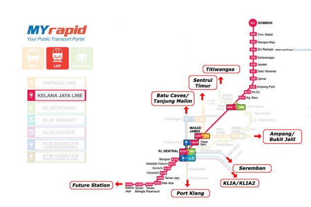 Guide to LRT Kuala Lumpur — LRT Kuala Lumpur route, timetable & fare