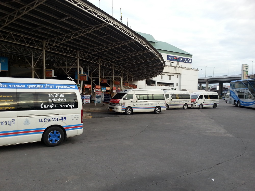 Minivans at the Southern Bus Terminal