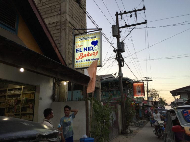 The only bakery at El Nido in the morning