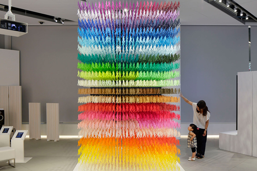 Paper art installation by Emmanuelle Moureaux at 'Space in Ginza' exhibition, Tokyo – Japan