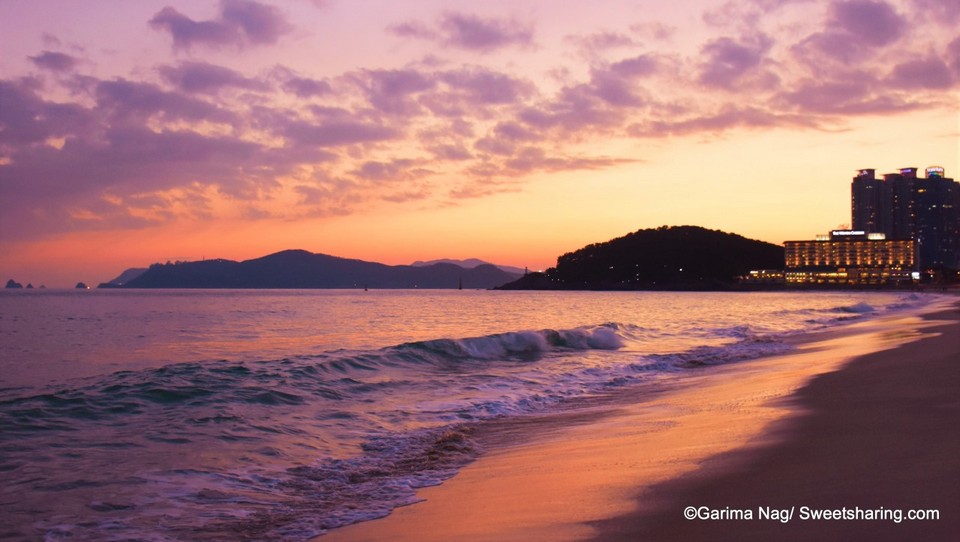 Sunset View At Haeundae Beach