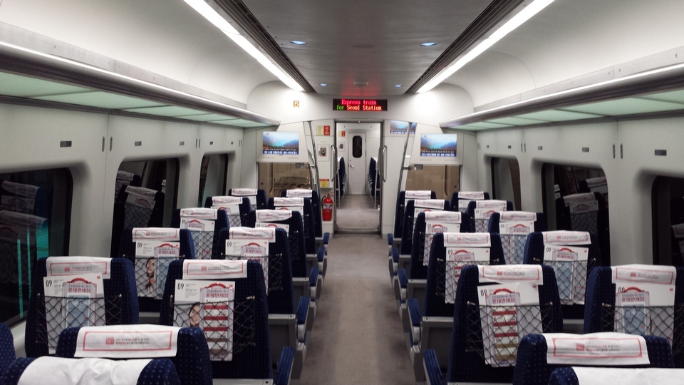 Inside KTX train