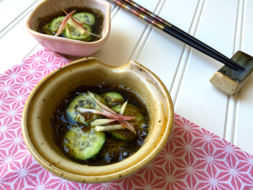 Mozuku Seaweed and Cucumber Japanese Salad