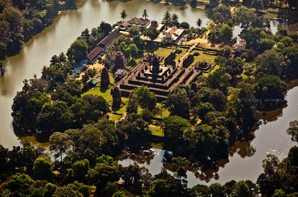 Aerial view of Bakong of the Roluos Group