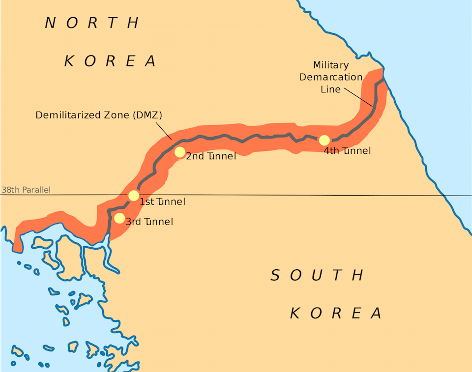 Korean DMZ Demilitarized Zone Map korea dmz blog.