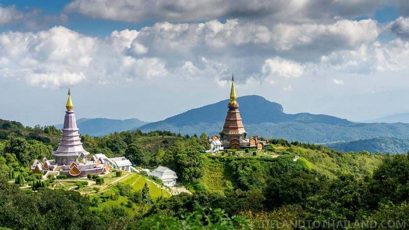 Can't miss sight during a trip to Doi Inthanon Royal Twin Pagoda