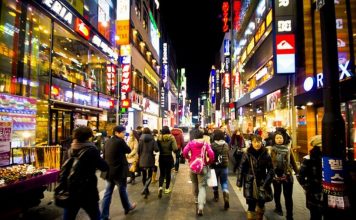 Myeongdong night market,