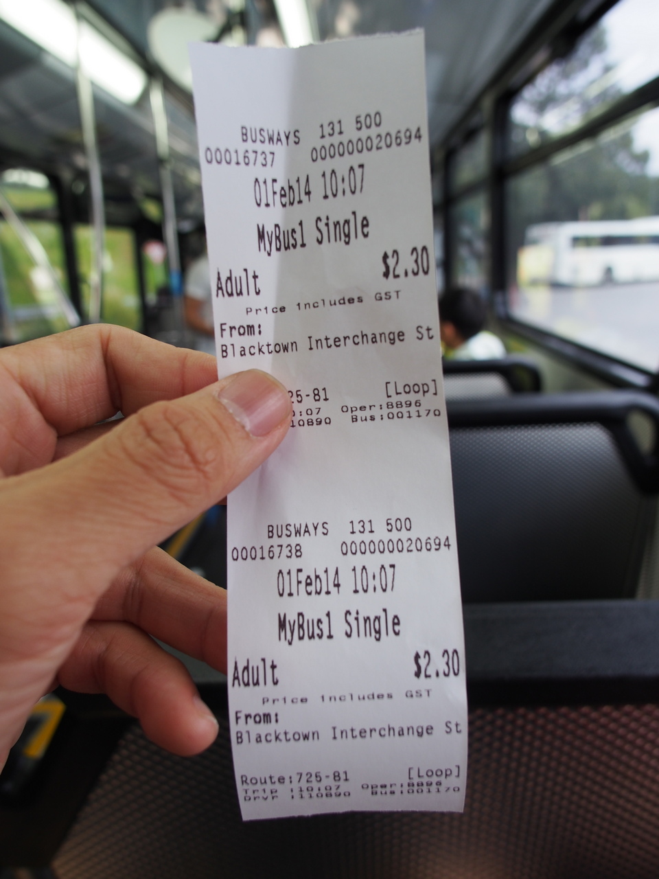 sydney Bus-ticket