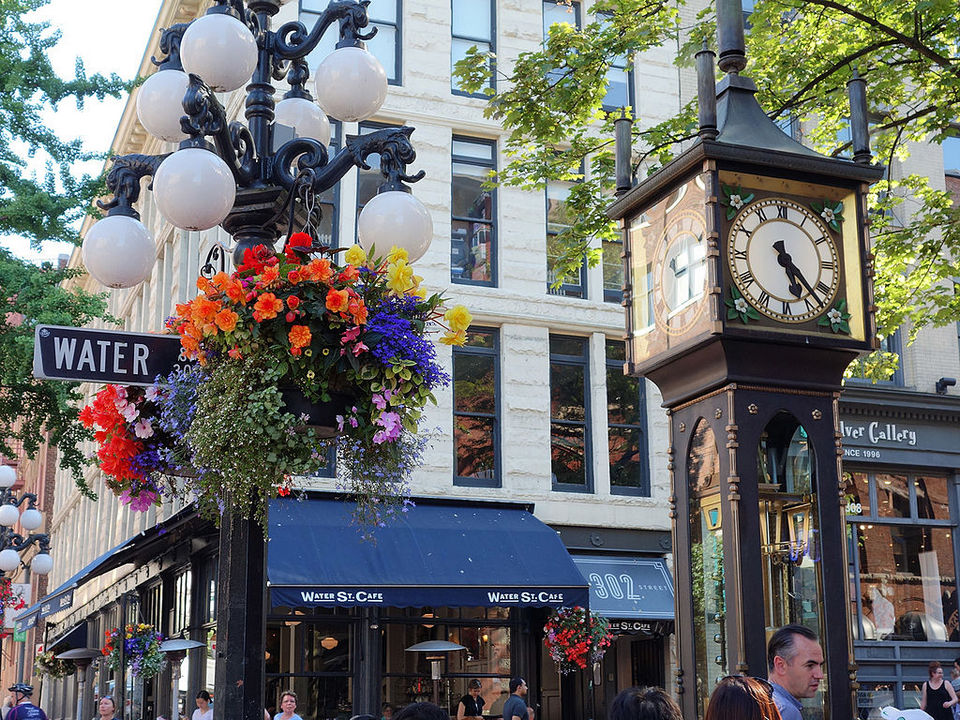The steam clock in Gastown, Vancouver, Canada