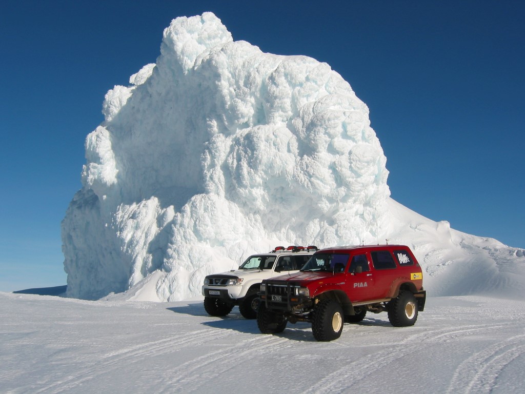 Go on a glacier tour - by jeep or snowmobile