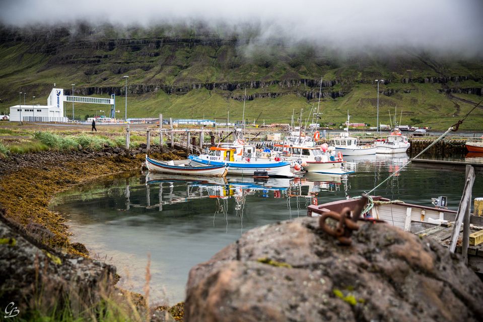 If you go from Denmark to Iceland by boat, the first destination will be the beautiful town of Seythisfjorthur