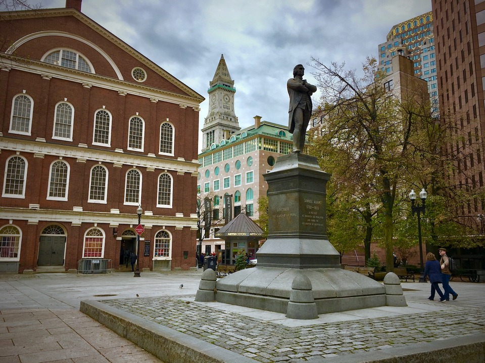 Heart of the Freedom Trail Meeting Location-Samuel Adams Statue Faneuil Hall