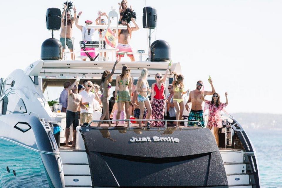 Party at the yacht in Ibiza