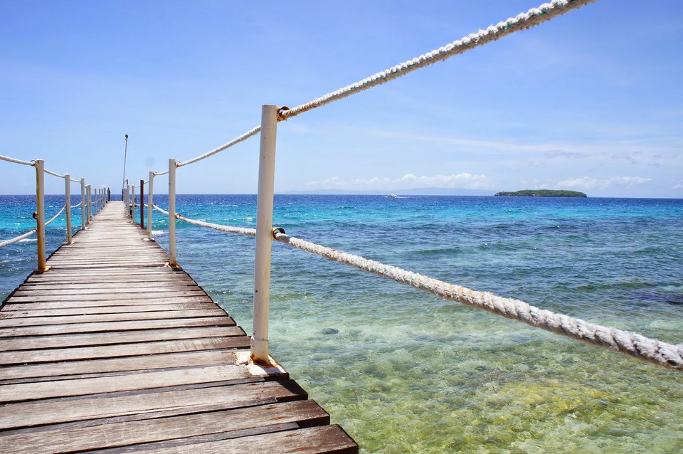 View of Sumilon Island from the dock at Bancogon