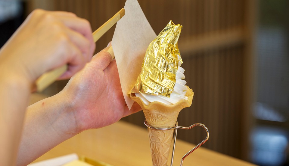 Kanazawa is famous for its gold-plated art.