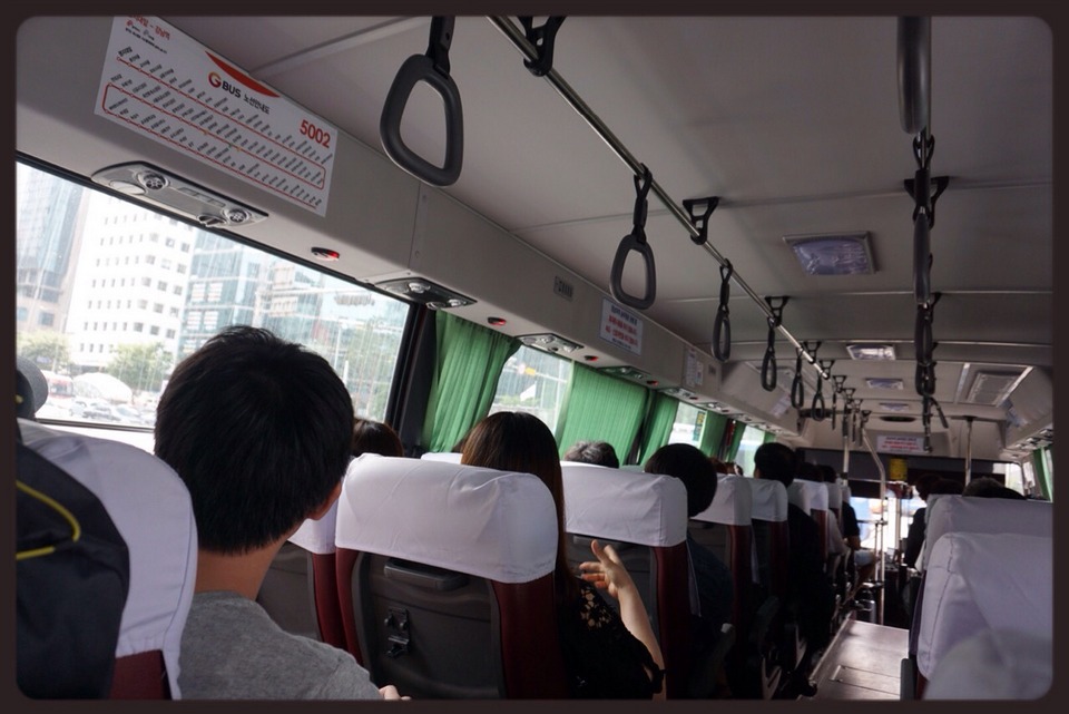 inside the bus