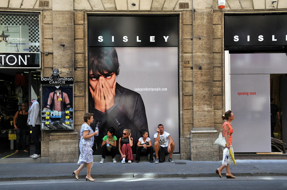 Sisley at Via del Corso in Rome, Italy