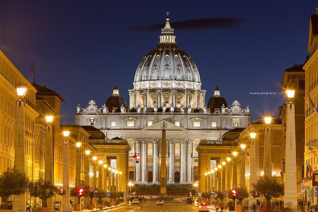 St Peters Basilica seen from st peter square