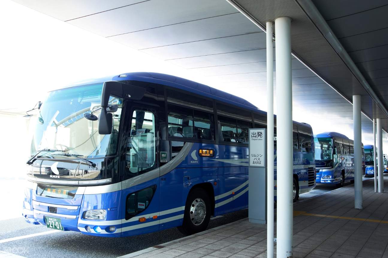 a bus waiting at kansai international airport