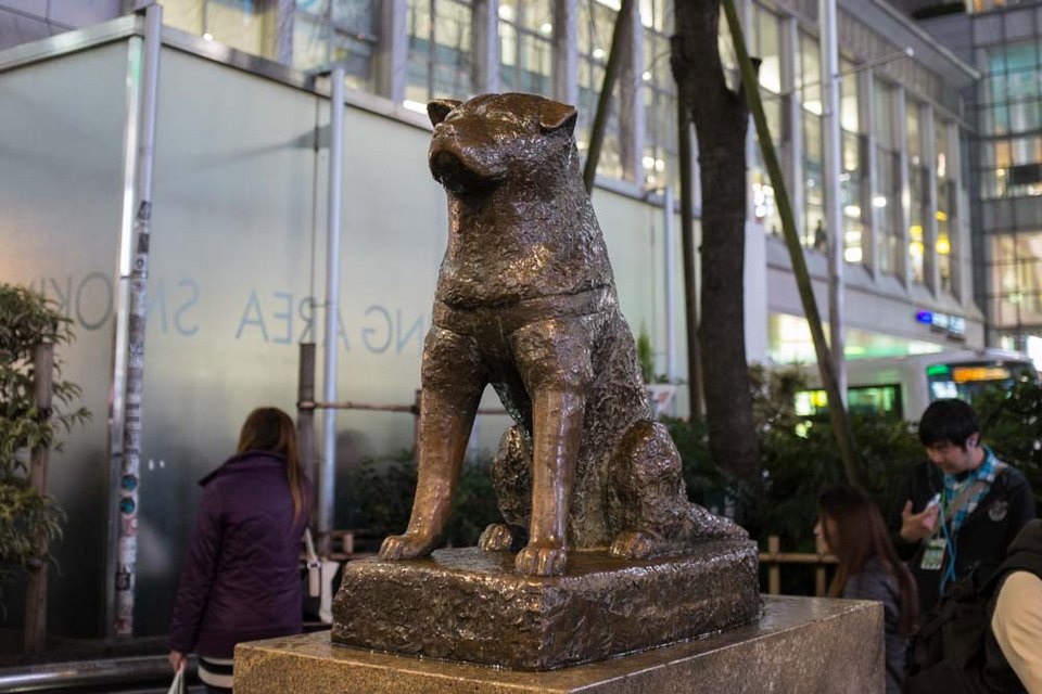 The famous of Hachiko Statue