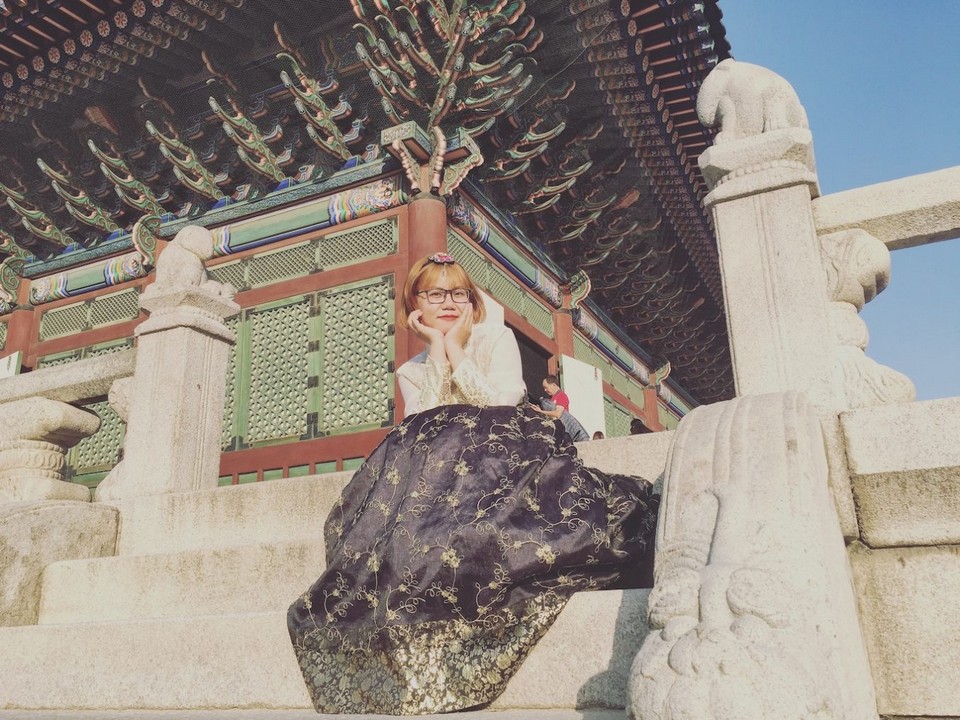Wearing Hanbok at Gyeongbokgung